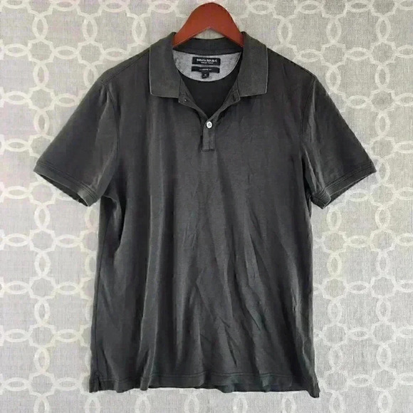 Banana Republic Luxury Touch Standard Fit Dark Olive Polo Shirt Men's M - Picture 1 of 8